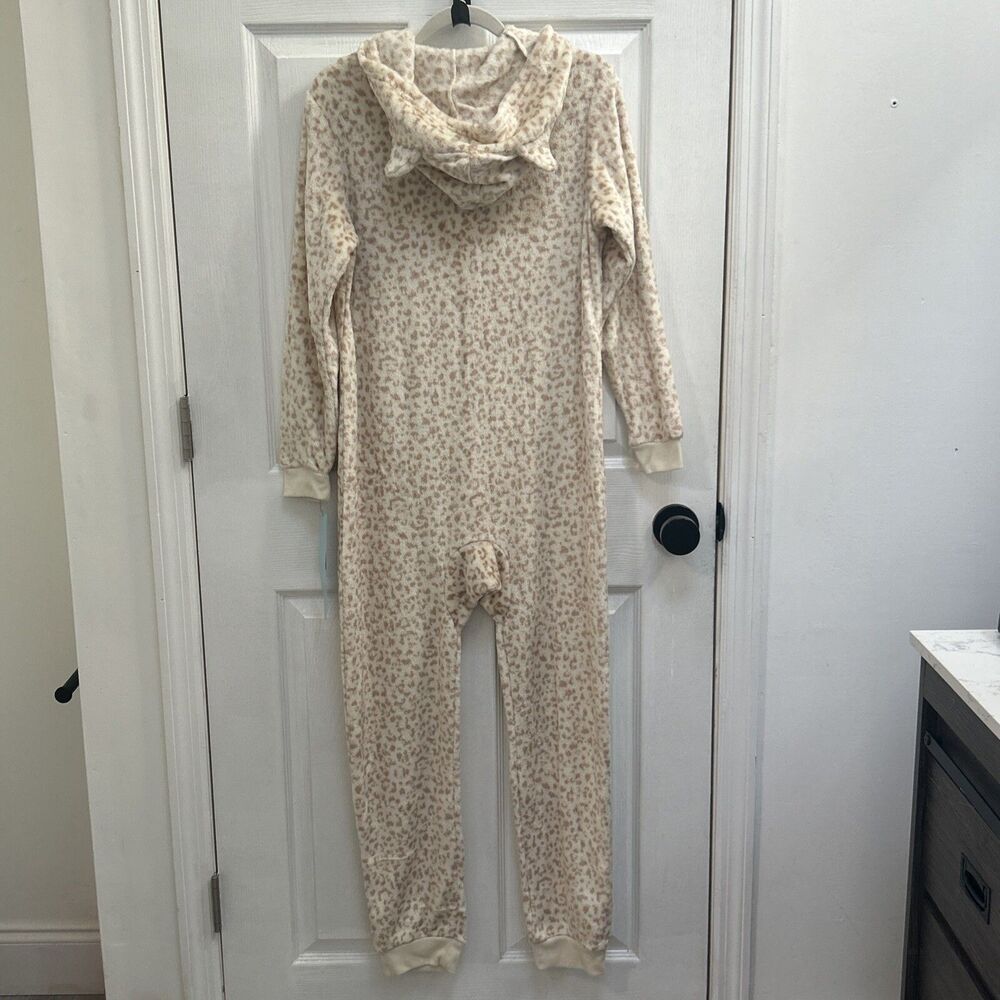 NWT Cat & Jack Girls Union Suit Pajamas XL 14 Off White One Piece Sleepwear - Picture 10 of 16
